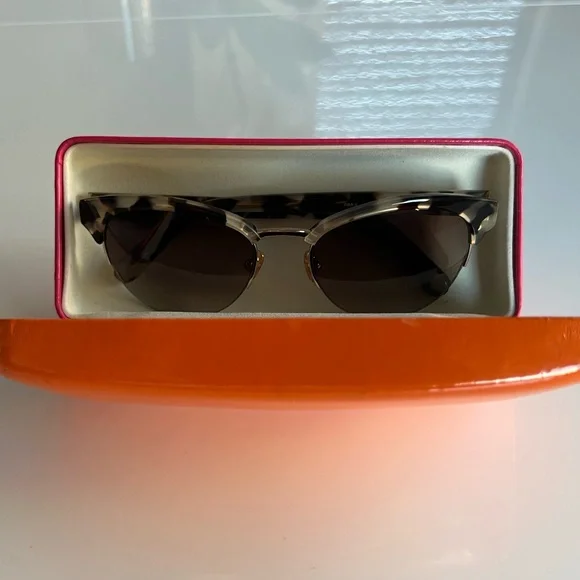 Kate Spade Brown Tortoise Half Rim Wayfarer Eyeglasses Ziba/S JDW Y6 53 19 135 - Picture 3 of 6